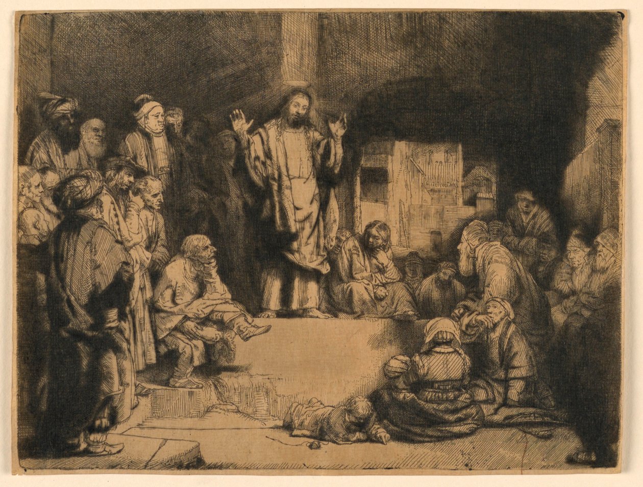 Mesih Vaazı ("La Petite Tomb") by Rembrandt van Rijn