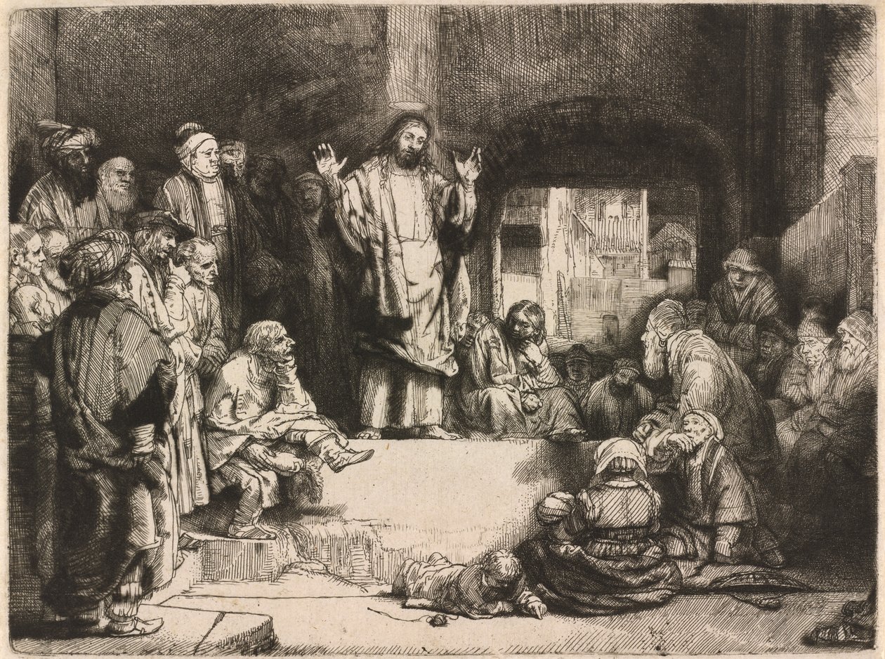 Mesih Vaazı (Küçük Mezar) by Rembrandt van Rijn