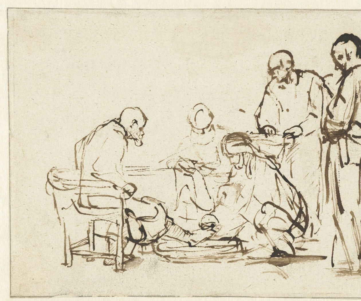 Mesih Öğrencilerinin Ayaklarını Yıkardı by Rembrandt van Rijn