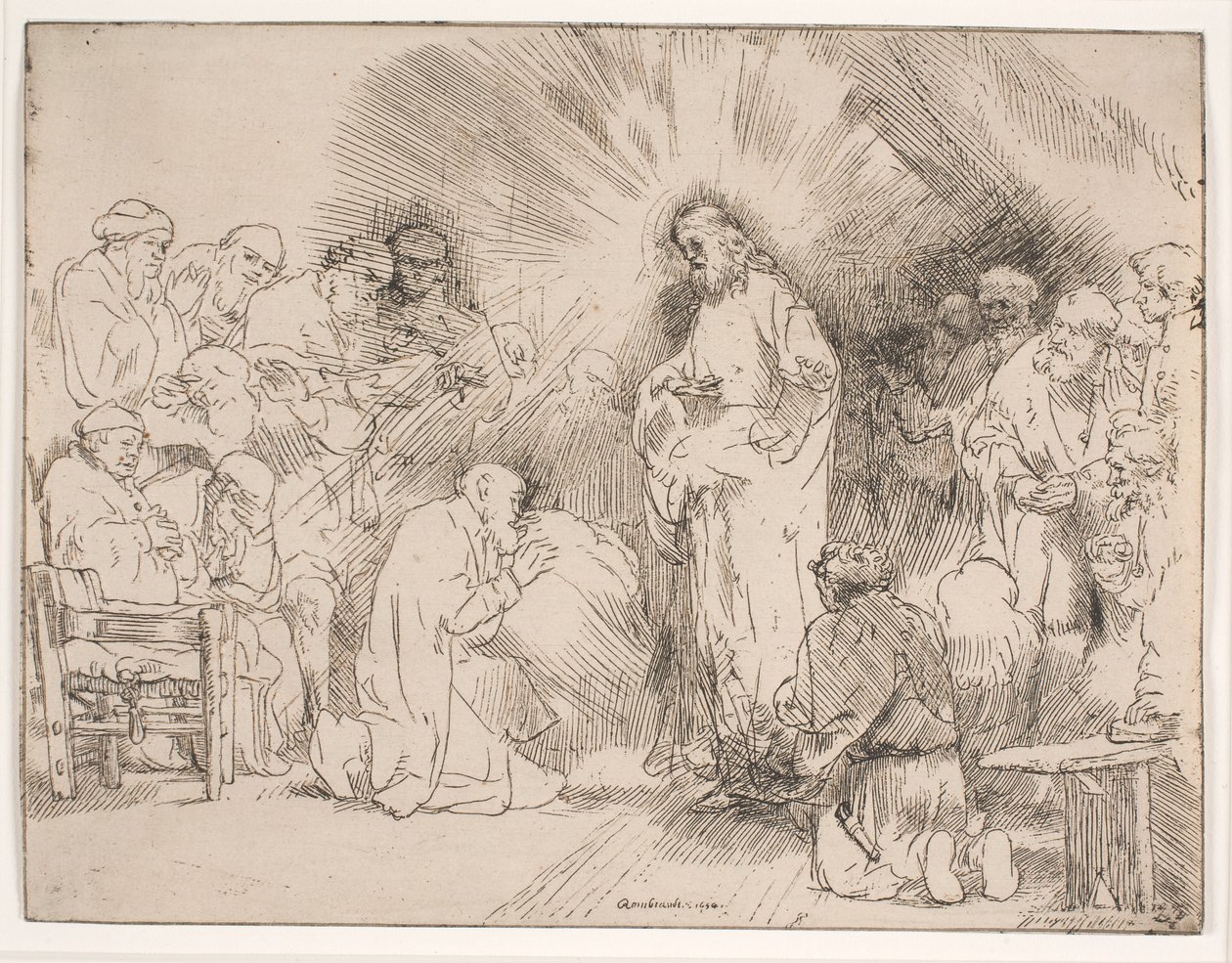 Havarilere görünen Mesih by Rembrandt van Rijn