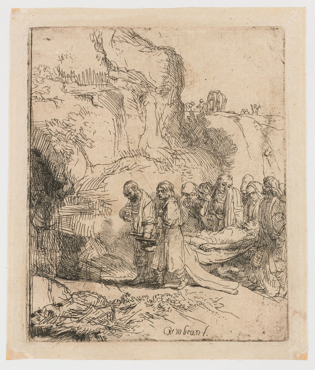 Mesih mezara taşındı by Rembrandt van Rijn