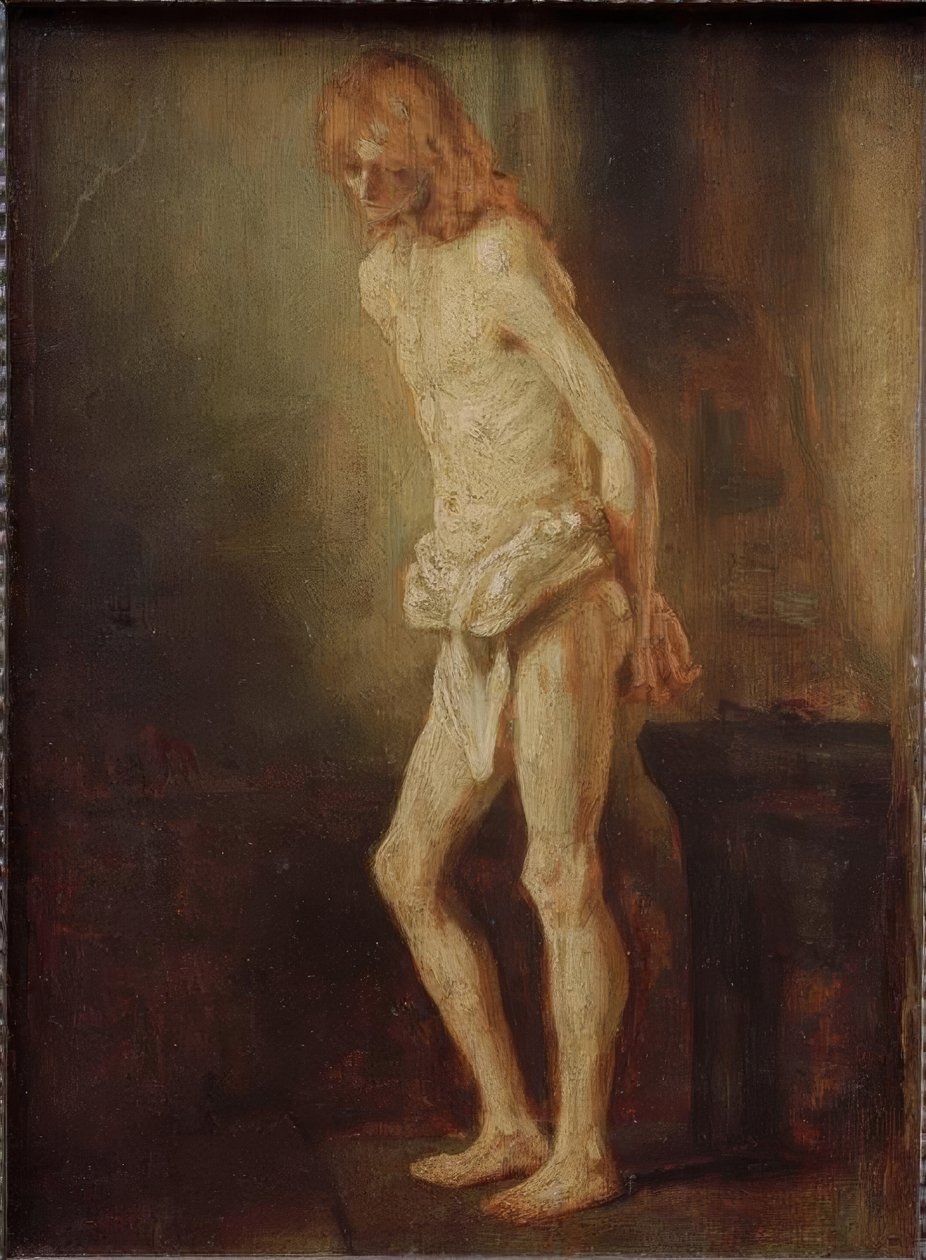İsa bela sütununda by Rembrandt van Rijn