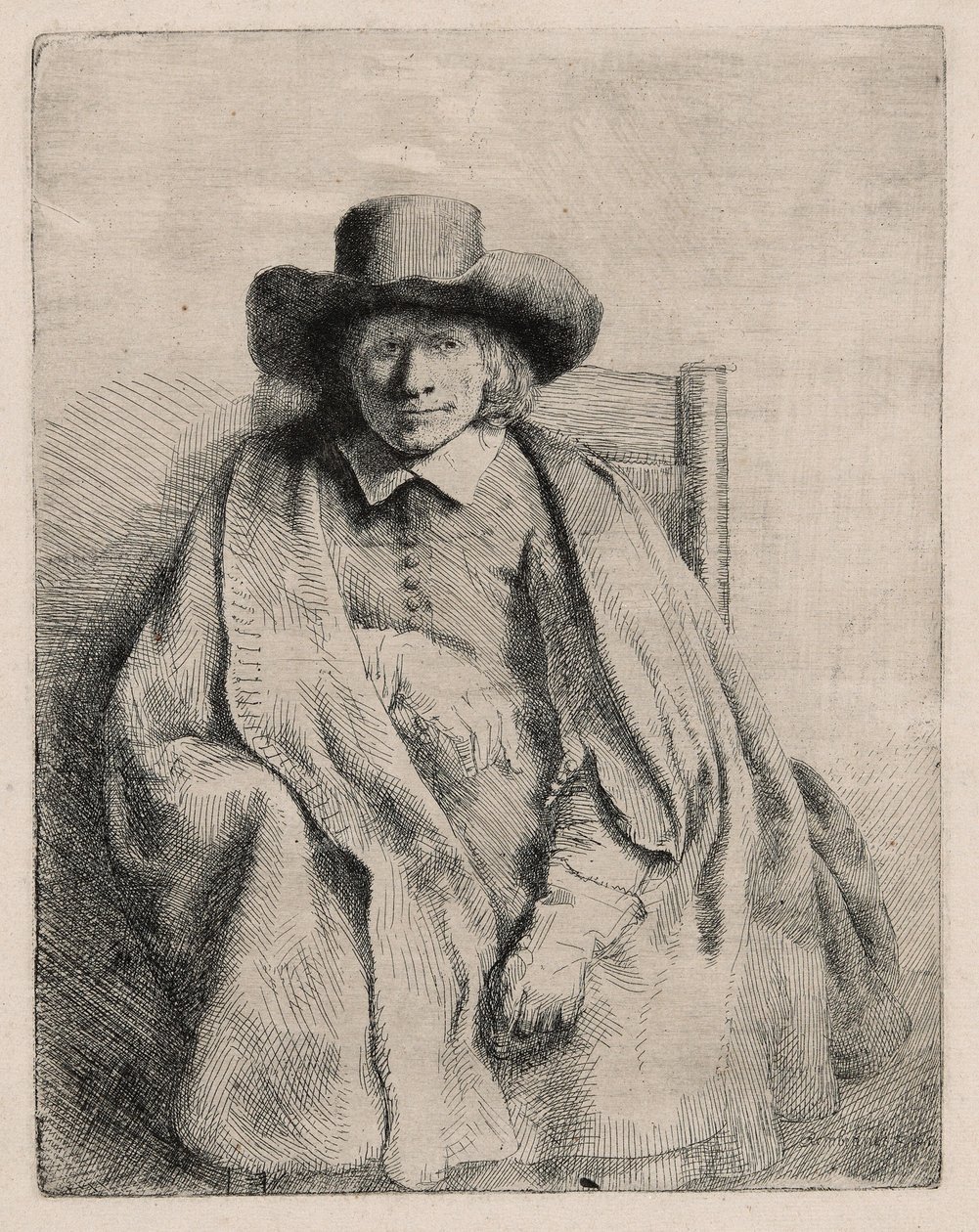 Clement de Jonghe, Baskı Satıcısı by Rembrandt van Rijn