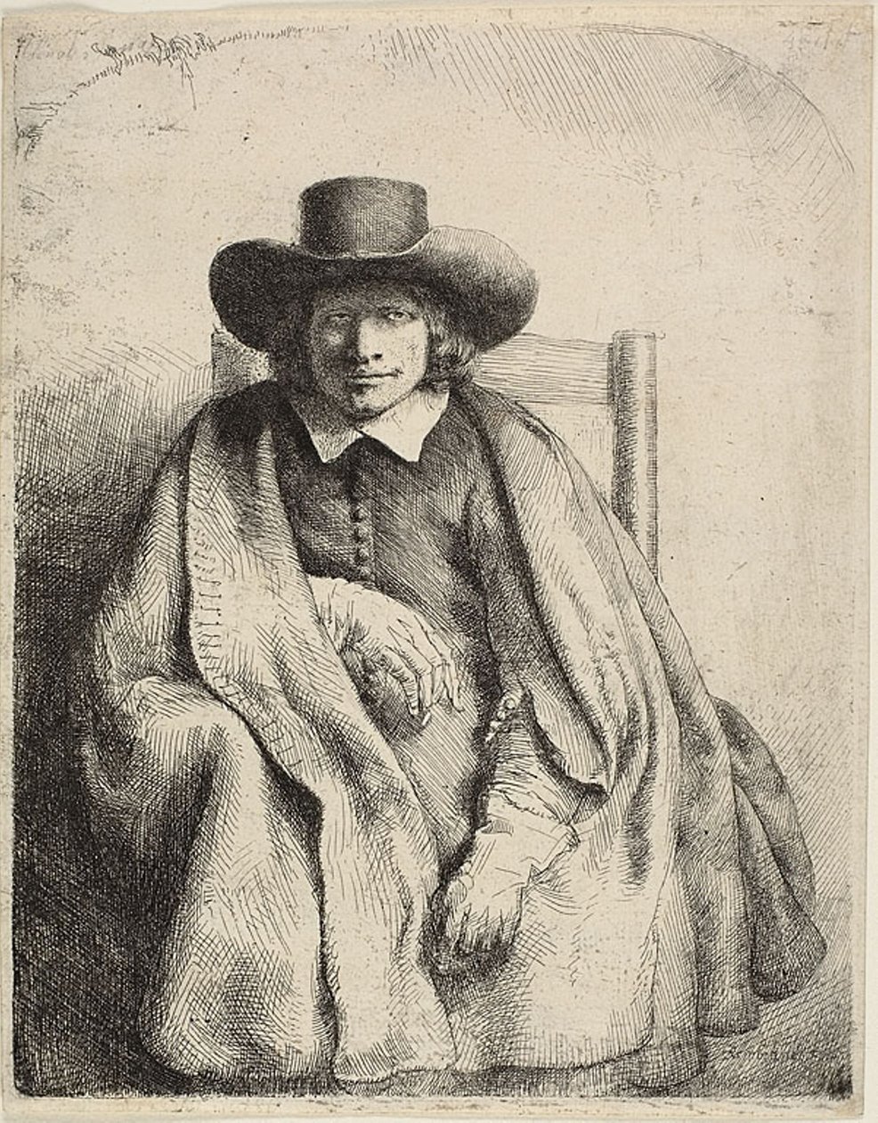 Clement de Jonghe, Baskı Satıcısı by Rembrandt van Rijn