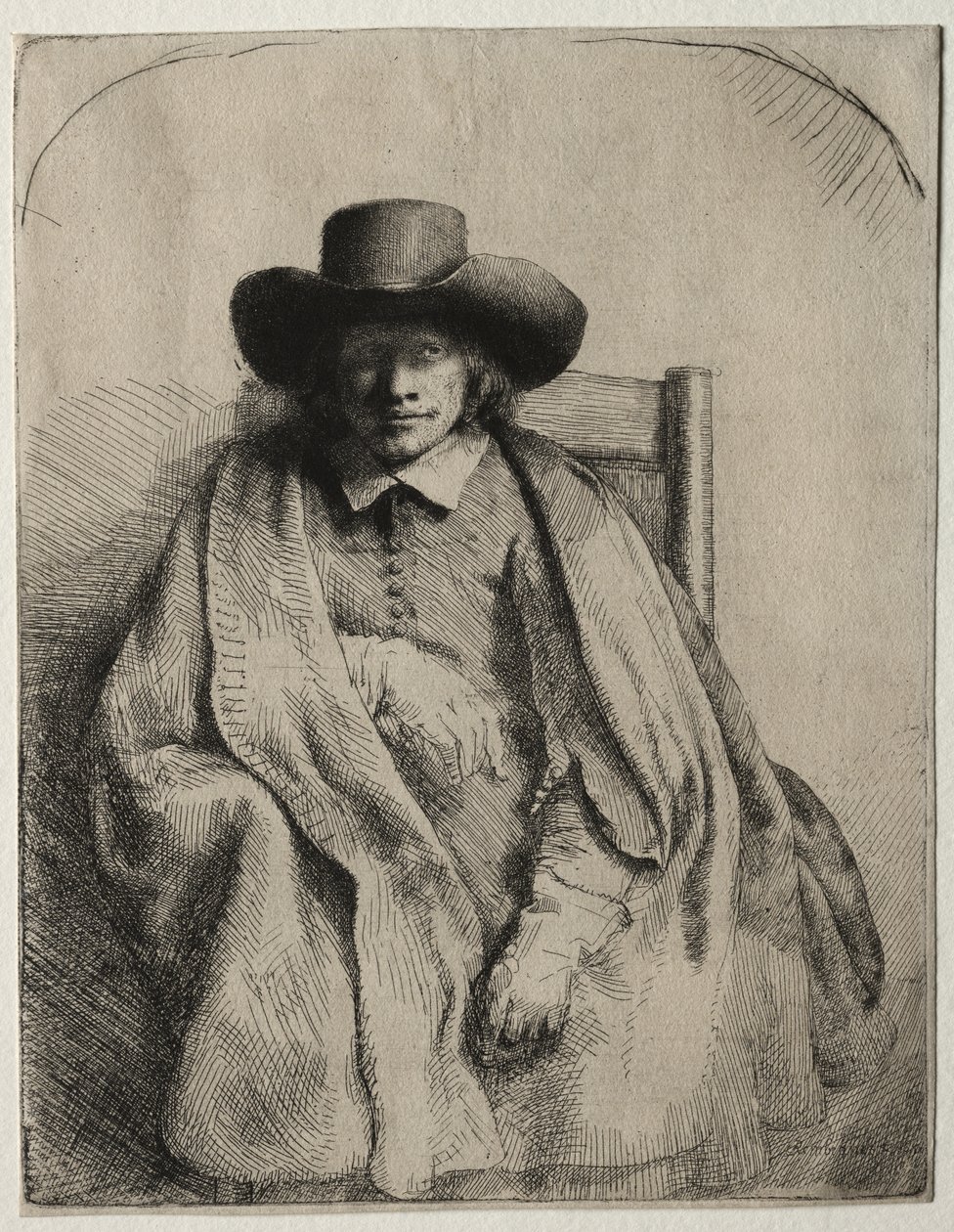Clement de Jonghe, Baskı Satıcısı by Rembrandt van Rijn
