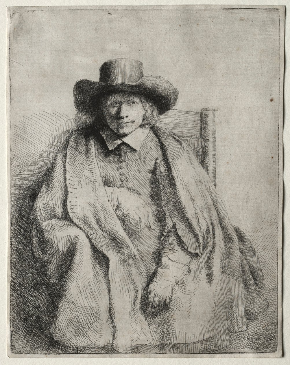 Clement de Jonghe, Printseller, 1651. by Rembrandt van Rijn