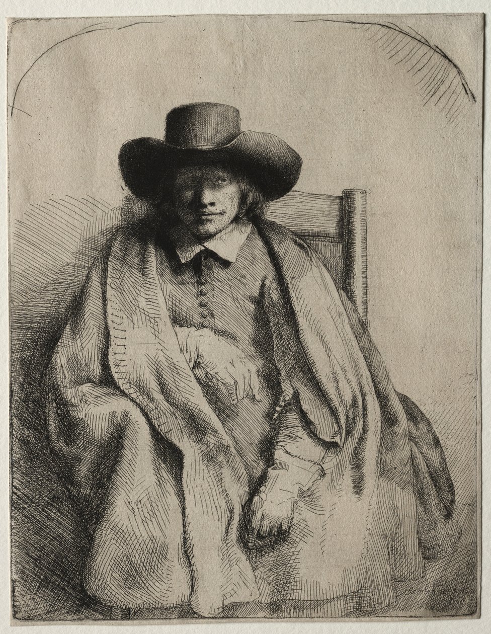 Clement de Jonghe, Printseller, 1651. by Rembrandt van Rijn