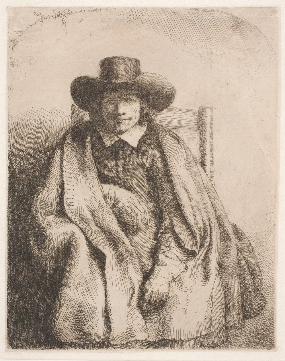 Clement de Jonghe, baskı satıcısı by Rembrandt van Rijn