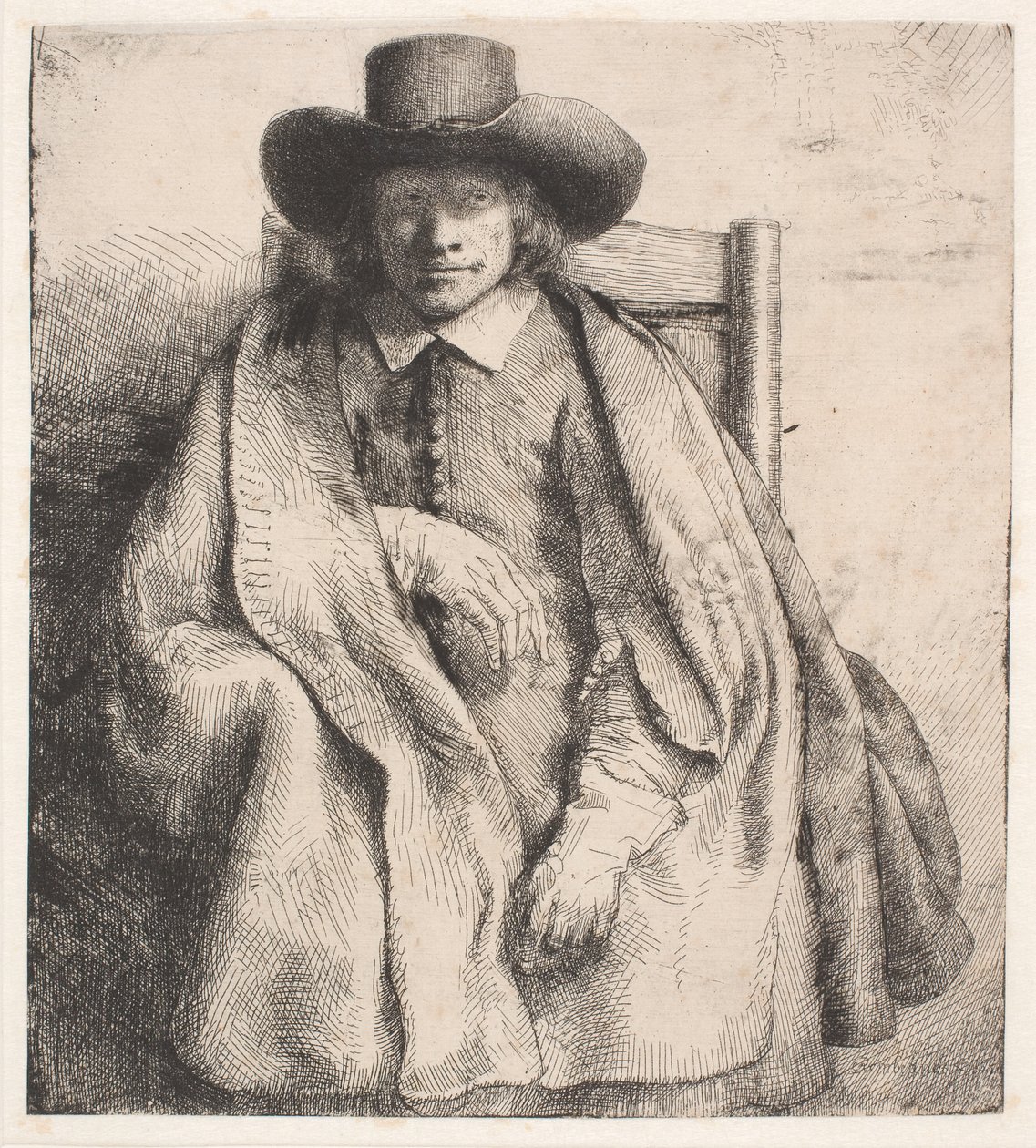 Clement de Jonghe, baskı satıcısı by Rembrandt van Rijn