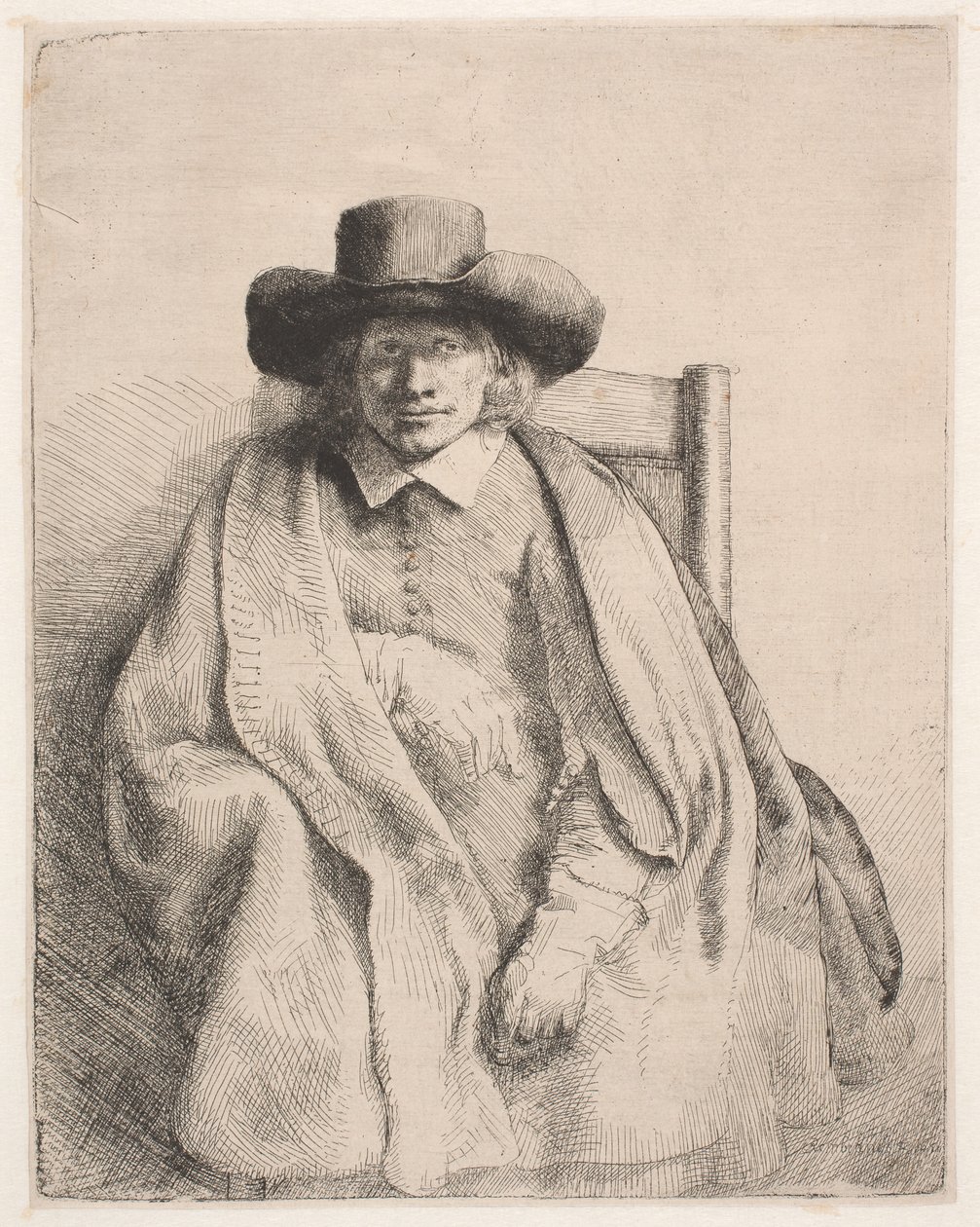Clement de Jonghe, baskı satıcısı by Rembrandt van Rijn