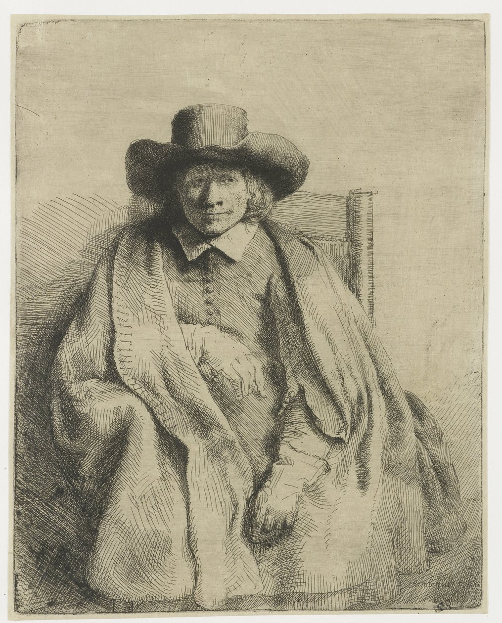 Clement de Jonghe, baskı satıcısı by Rembrandt van Rijn