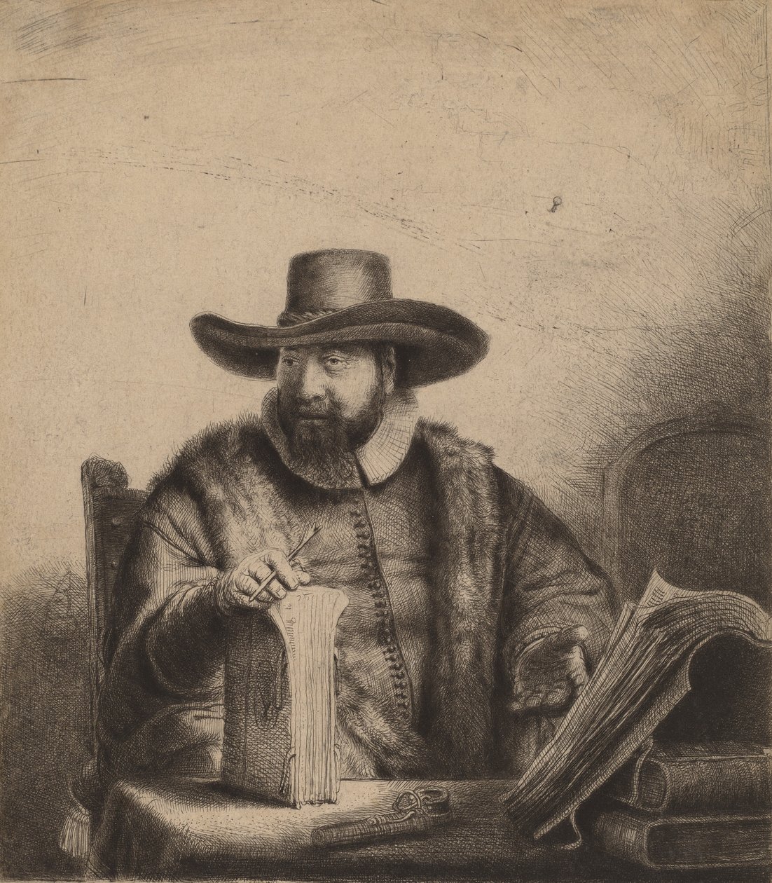 Cornelis Claesz Anslo, 1641. by Rembrandt van Rijn