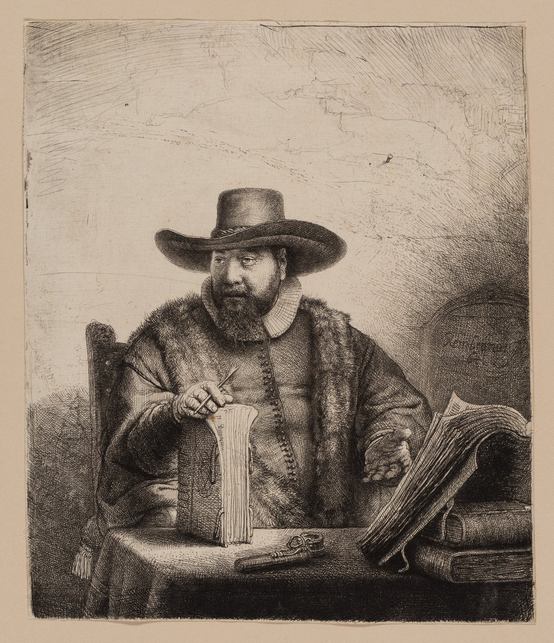 Cornelis Claesz. Anslo, Vaiz by Rembrandt van Rijn
