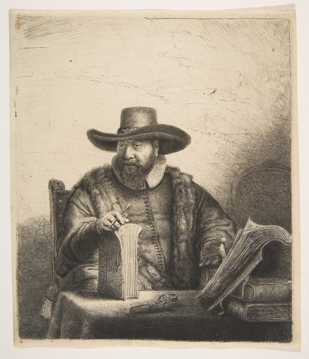 Cornelis Claesz Anslo, Vaiz. by Rembrandt van Rijn