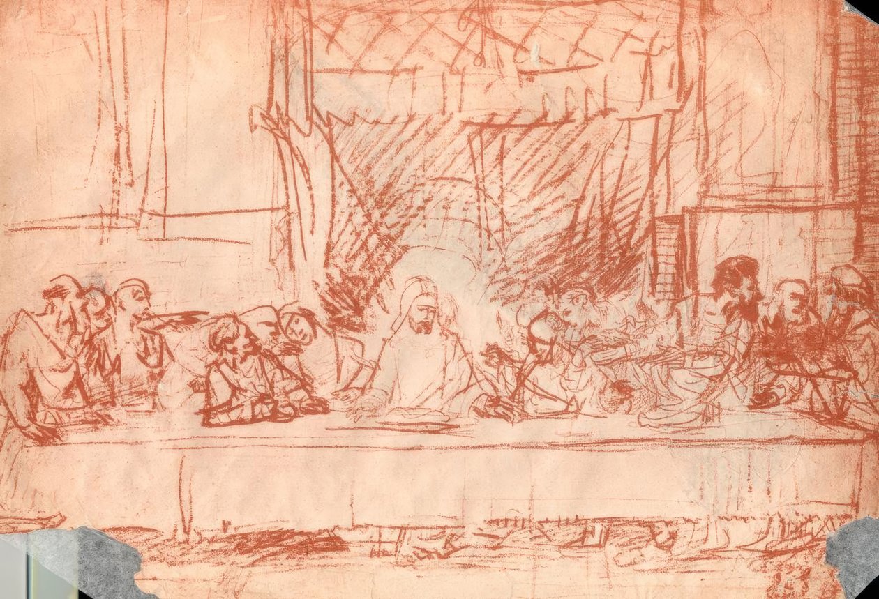 Rabbin Akşam Yemeği by Rembrandt van Rijn