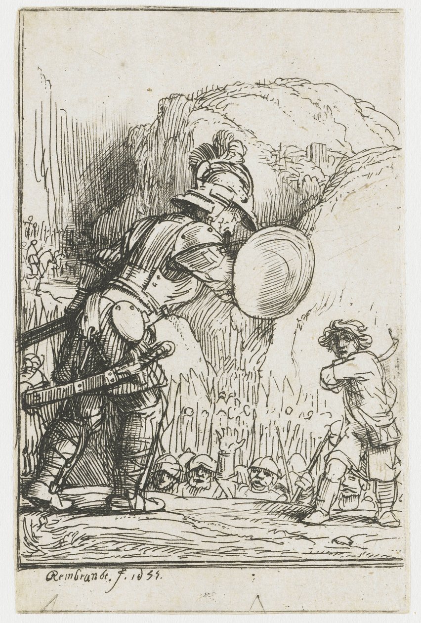 David ve Goliath by Rembrandt van Rijn