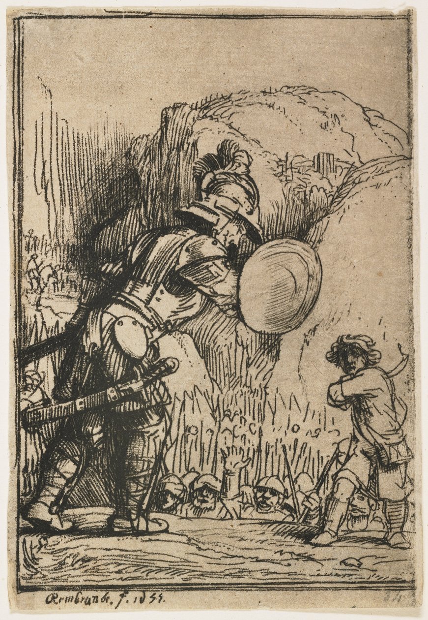 David ve Golyat, 1655 by Rembrandt van Rijn