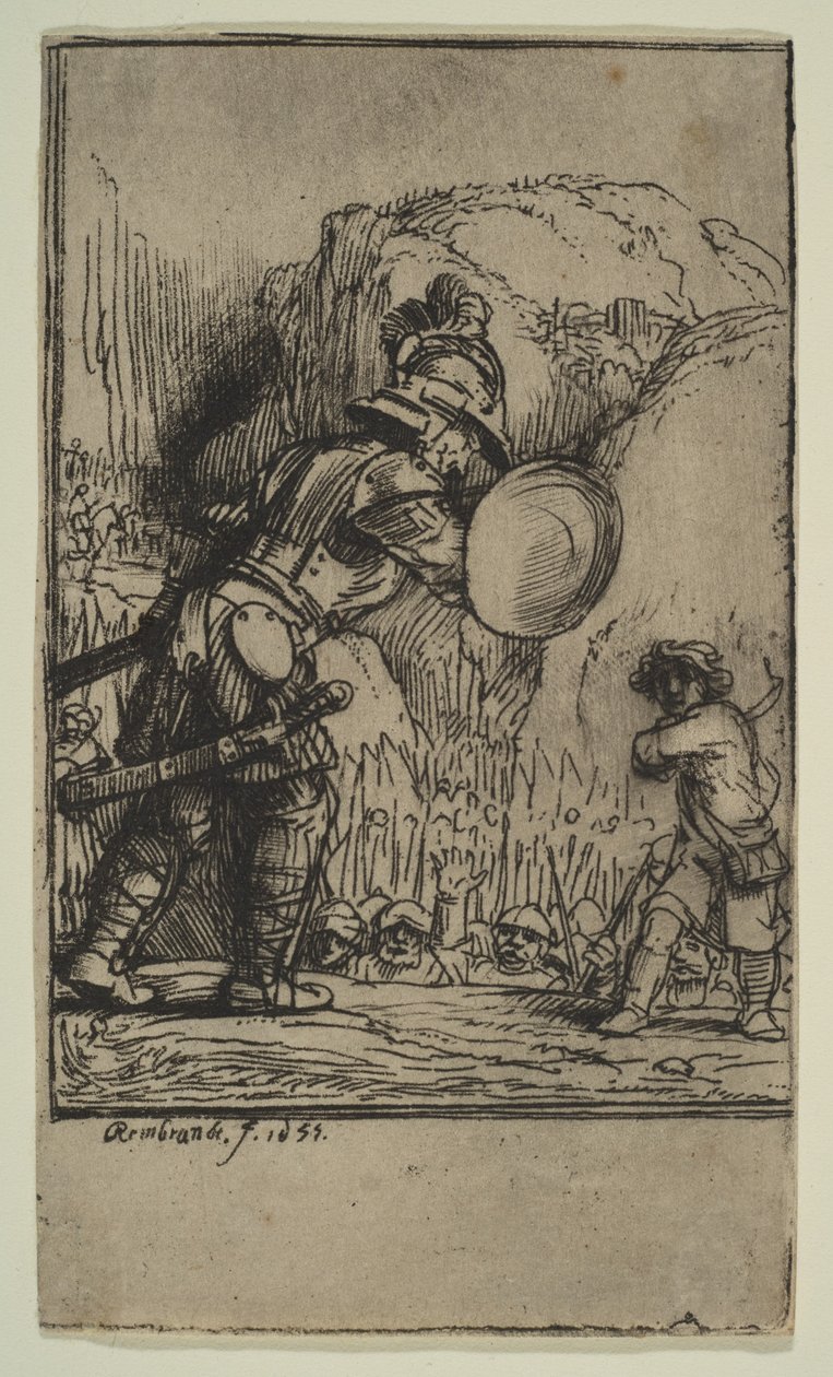 David ve Golyat, 1655. by Rembrandt van Rijn