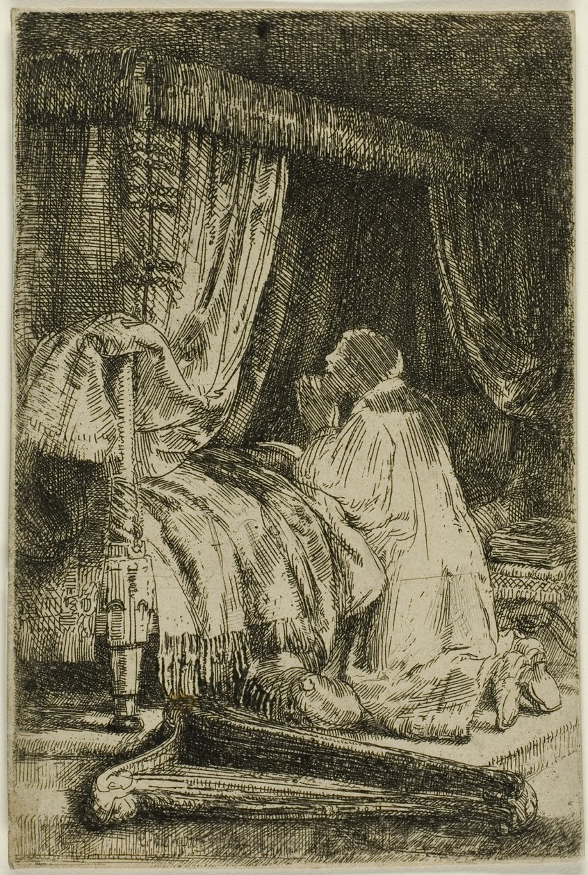 Davut dua ederken by Rembrandt van Rijn