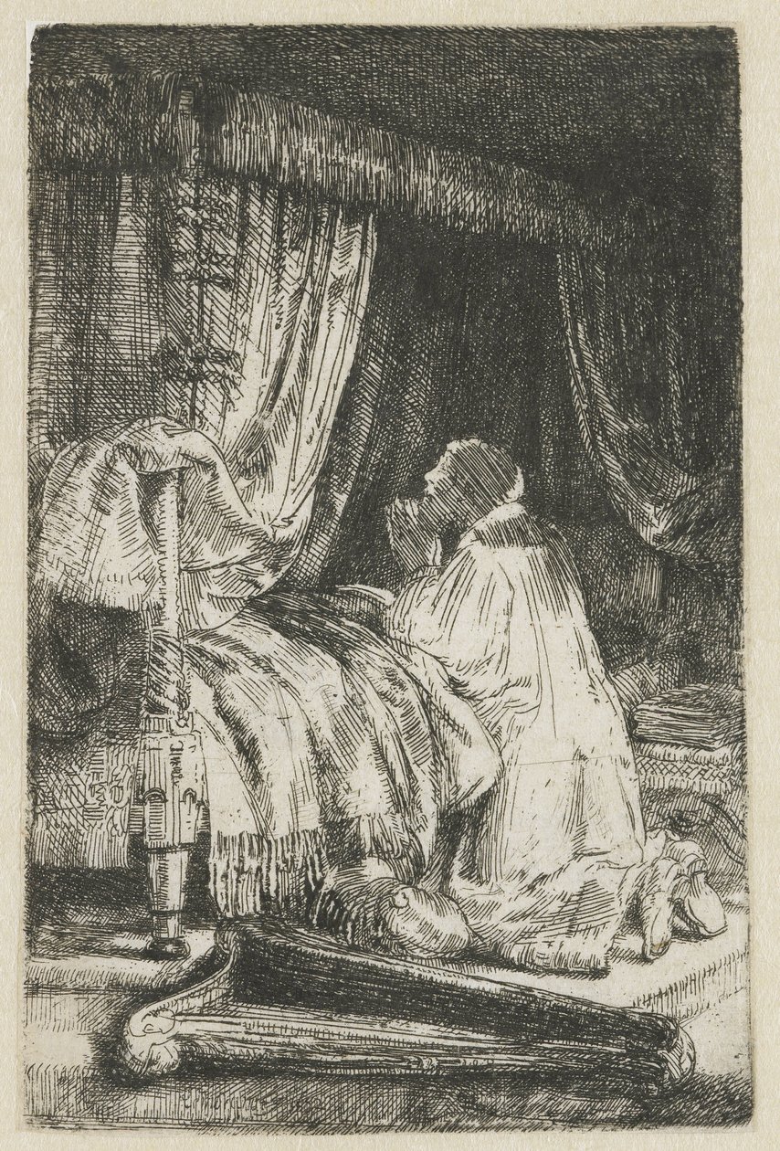 Davut dua ederken by Rembrandt van Rijn