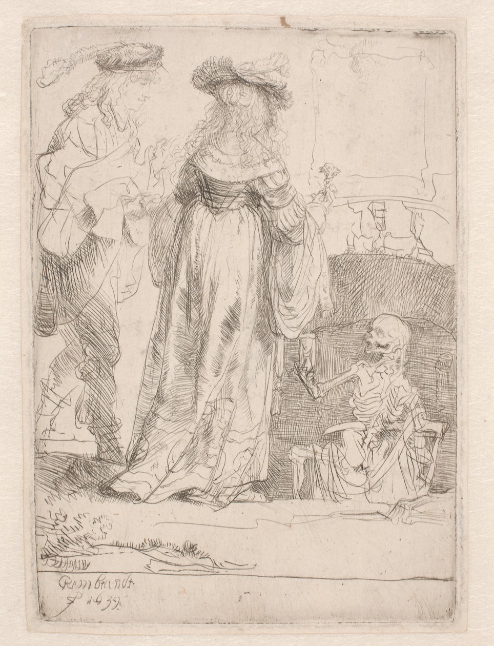genç çift ve ölüm by Rembrandt van Rijn
