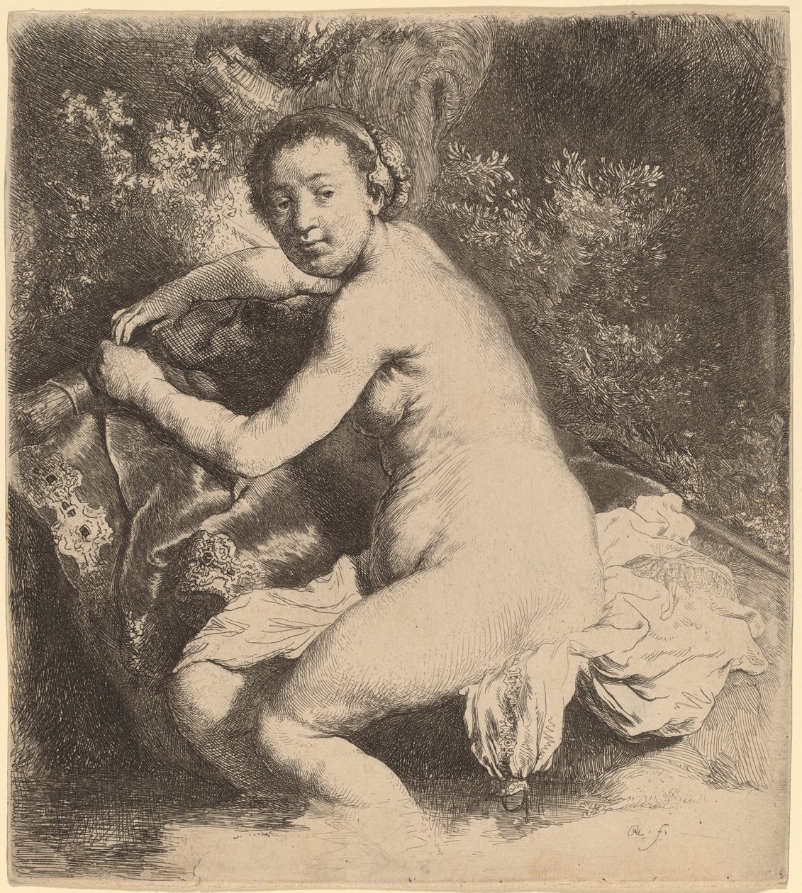 Diana Banyoda by Rembrandt van Rijn