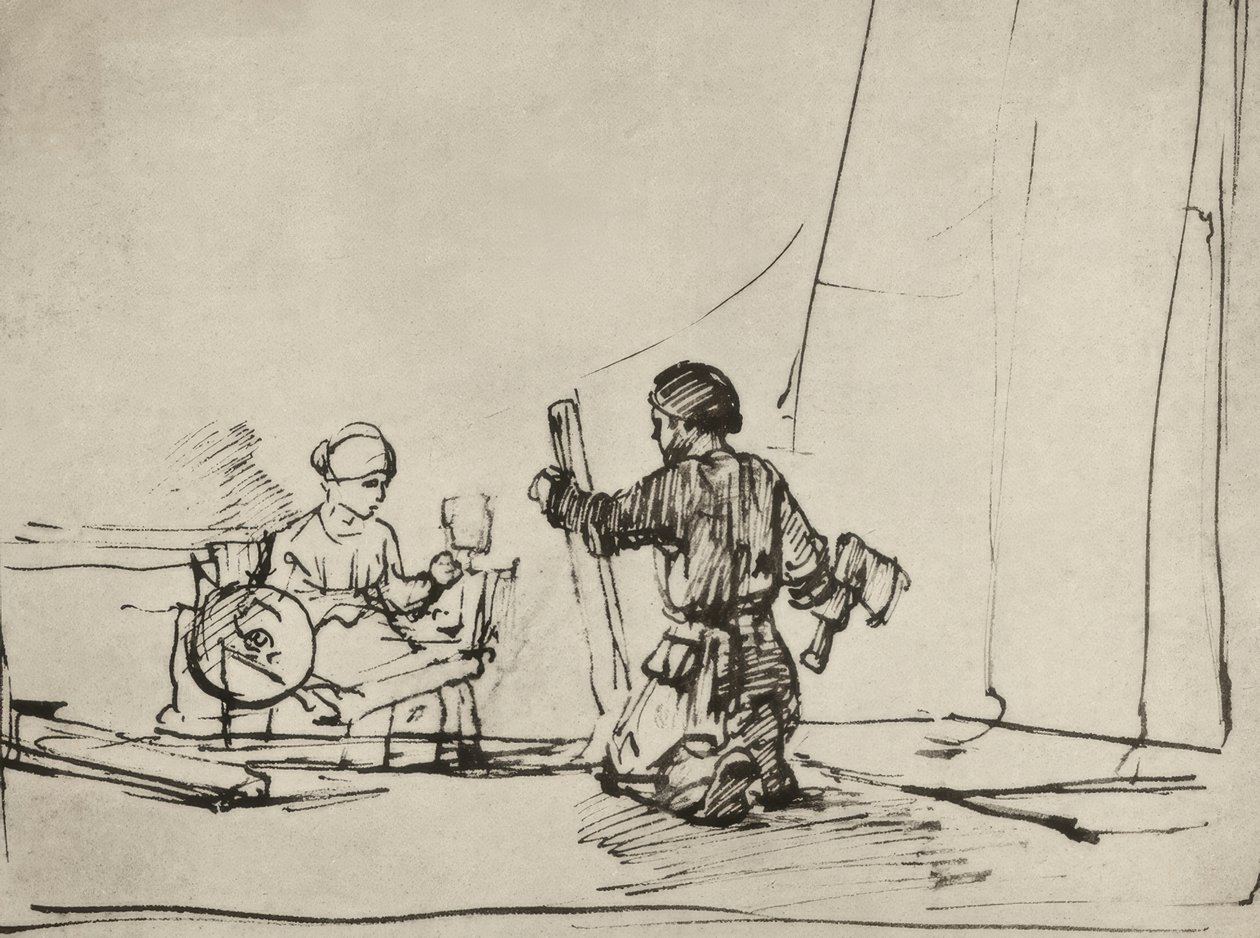 Kutsal Aile atölyede by Rembrandt van Rijn