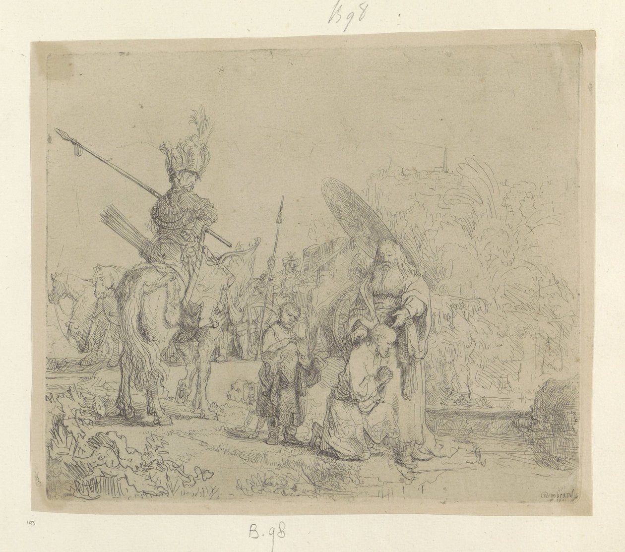 doop van de kamerling Seksen beş orijinal baskının toplanması (seri başlığı) by Rembrandt van Rijn