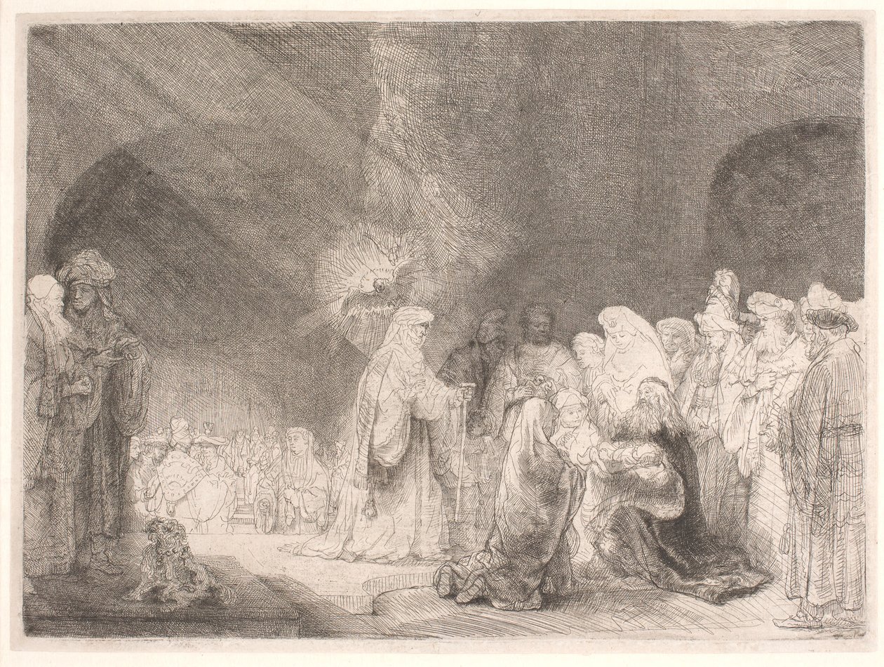 Tapınaktaki temsil by Rembrandt van Rijn