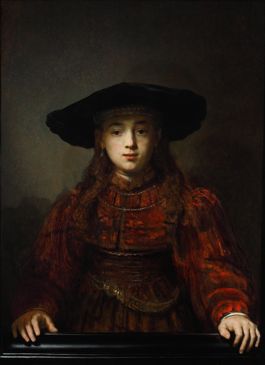 Resim Çerçevesindeki Kız, 1641 by Rembrandt van Rijn