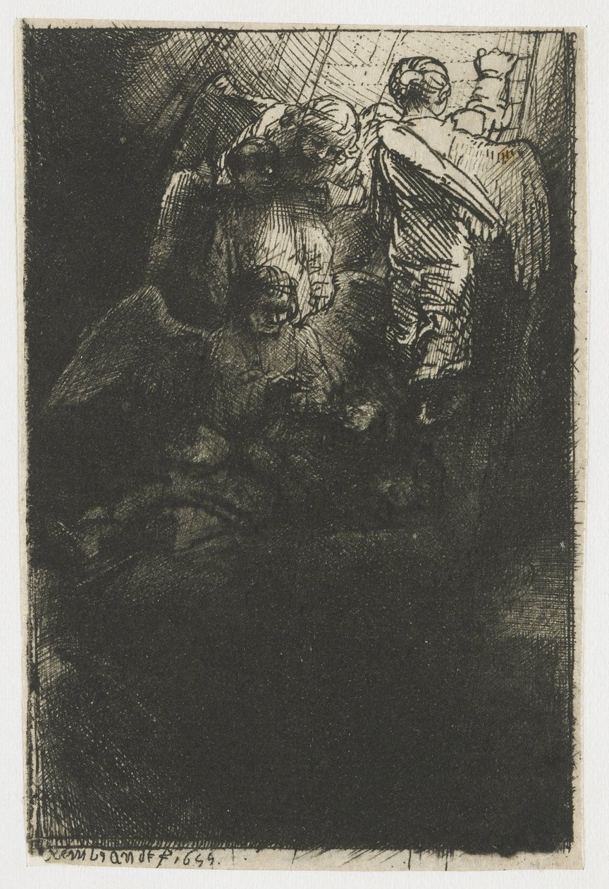 Yakup'un merdiveni by Rembrandt van Rijn