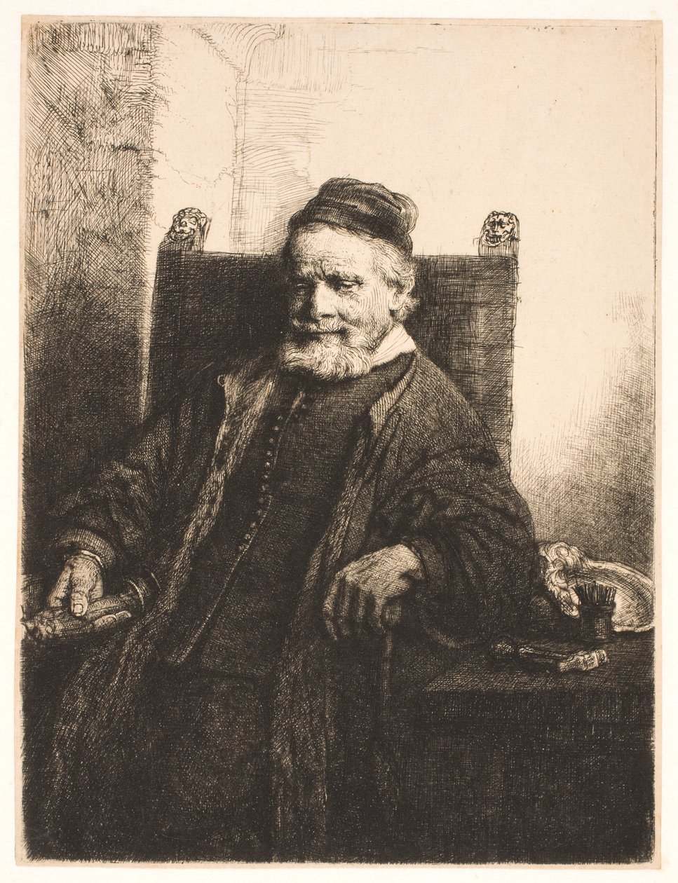 Jan Lutma, yaşlı, kuyumcu ve heykeltıraş by Rembrandt van Rijn