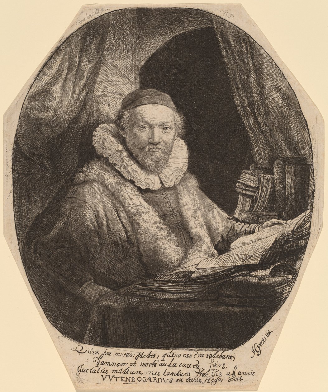 Jan Uytenbogaert by Rembrandt van Rijn