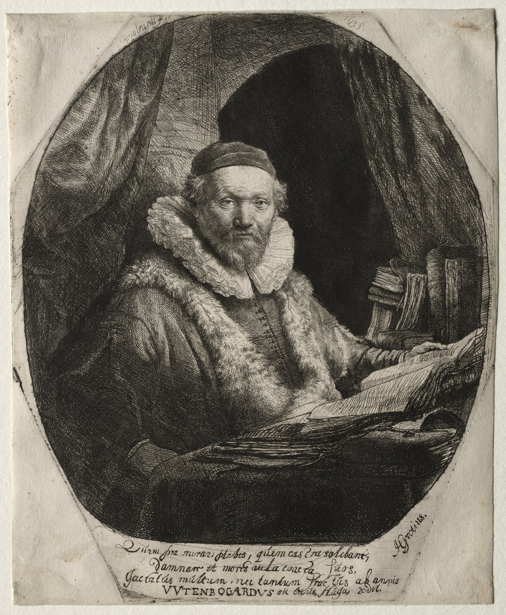 Jan Uytenbogaert, Göstericilerin Vaizi by Rembrandt van Rijn