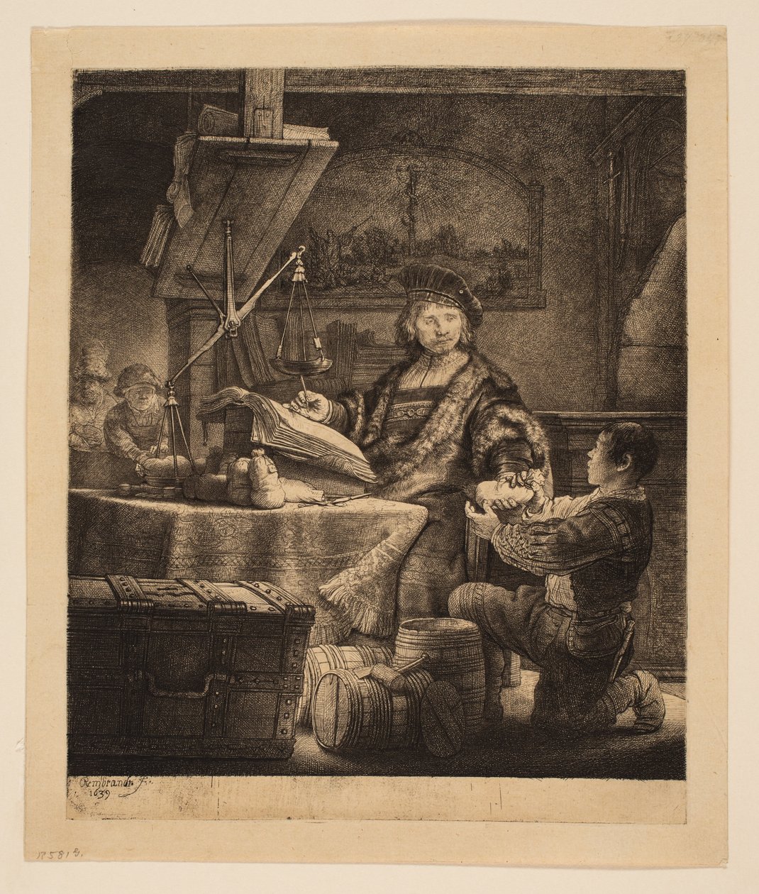 Jan Uytenbogaert, Genel Alıcı ("The Goldweighter") by Rembrandt van Rijn
