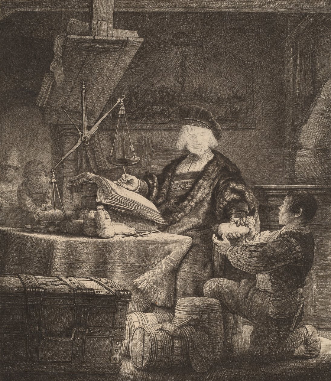 Jan Uytenbogaert, Altın Kantar. by Rembrandt van Rijn