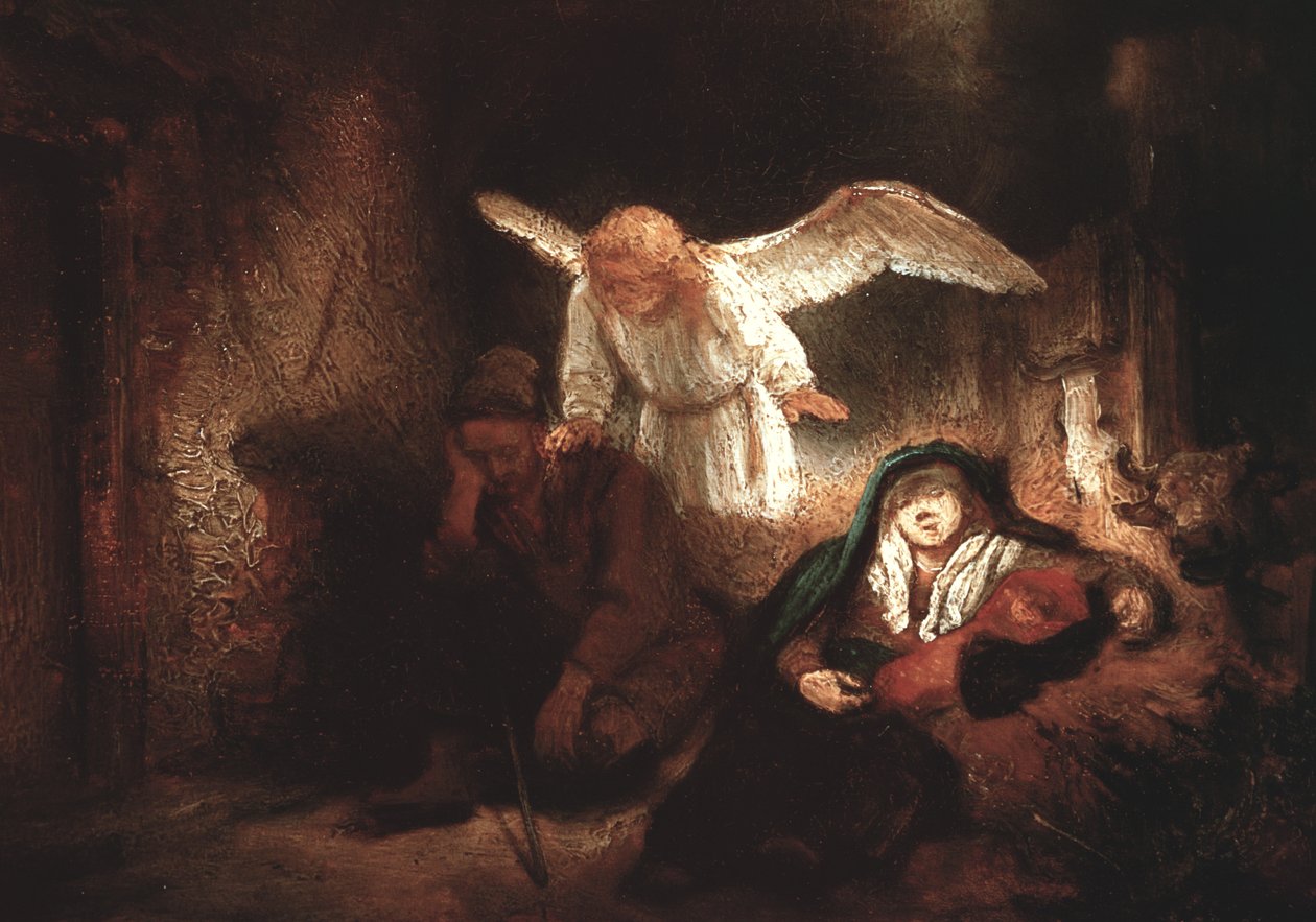 Joseph'in Beytüllahim'deki Ahırdaki Rüyası, 1645 by Rembrandt van Rijn