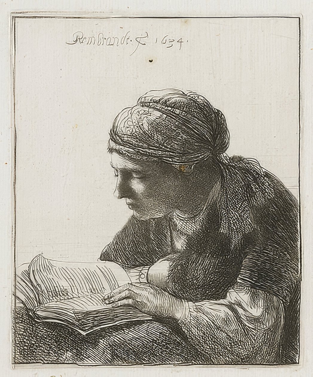 Lesende. 1634 by Rembrandt van Rijn