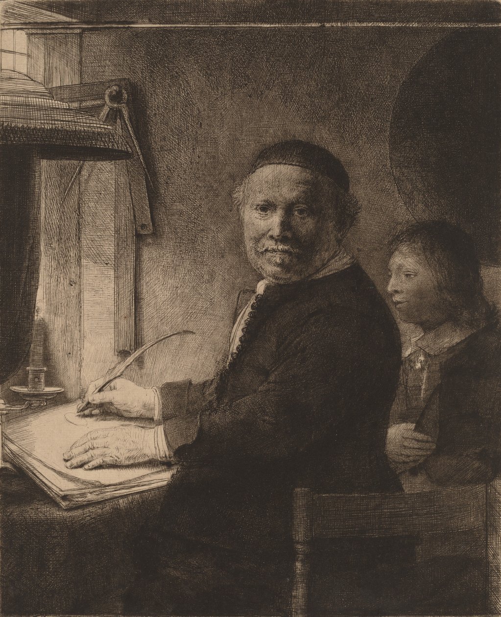 Lieven Willemsz van Coppenol: Küçük Plaka, c. 1658. by Rembrandt van Rijn