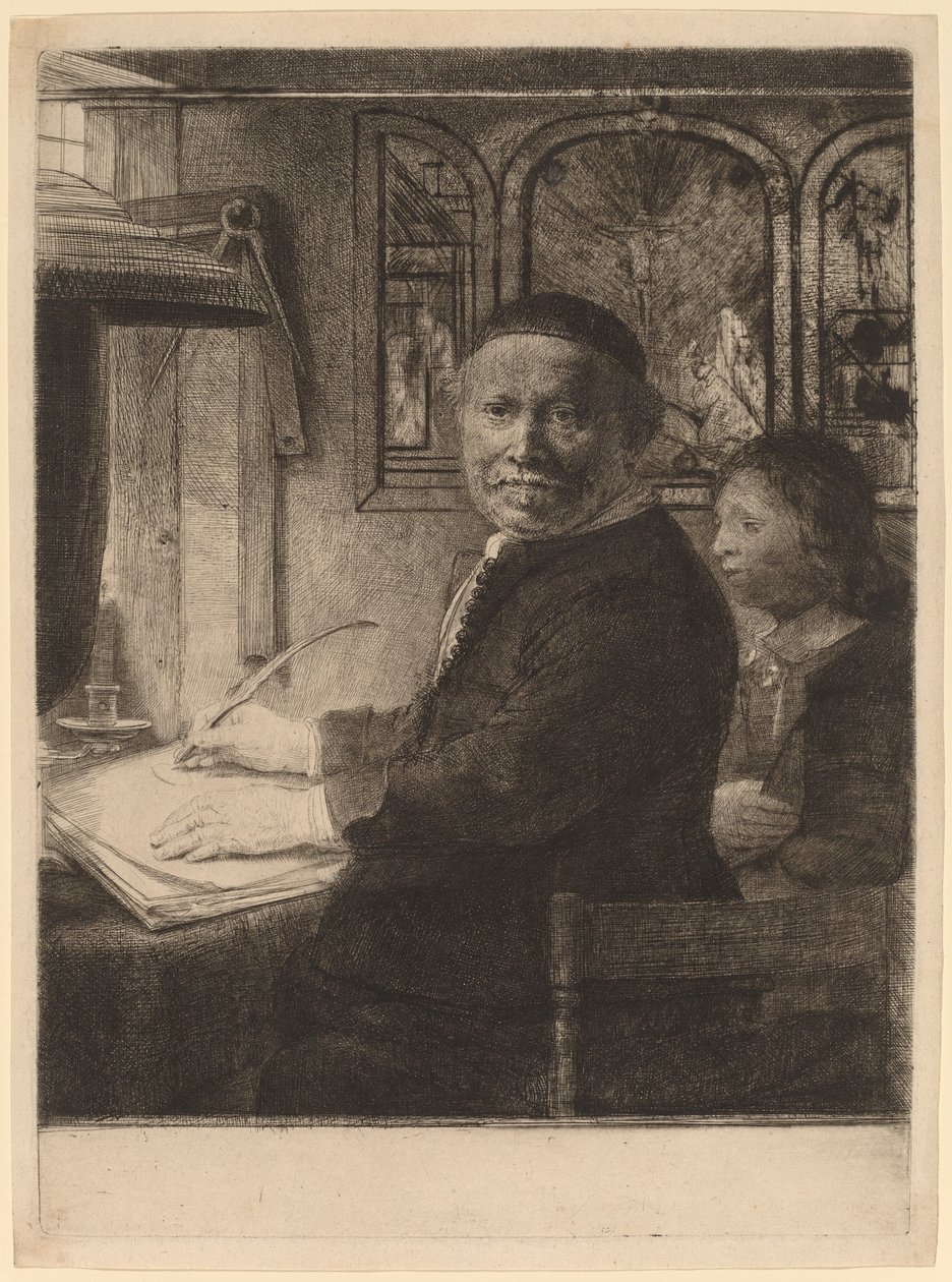 Lieven Willemsz van Coppenol: Küçük Plaka, c. 1658. by Rembrandt van Rijn