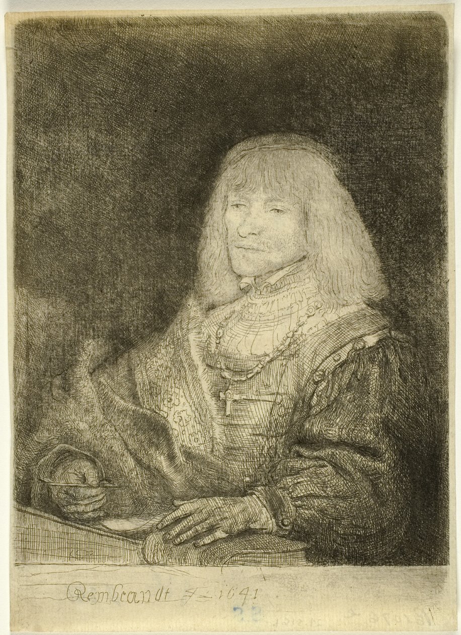 Masada Haç ve Zincir Takan Adam by Rembrandt van Rijn