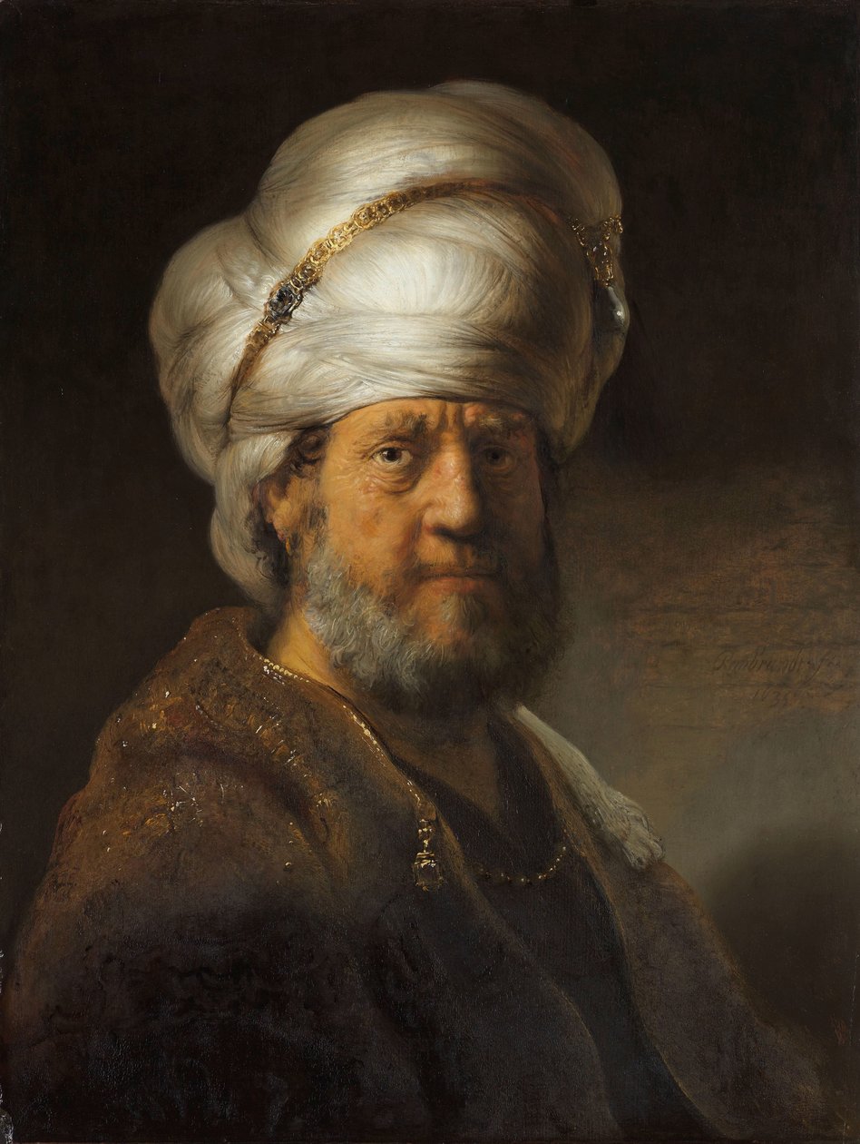 oryantal giyimli adam Doğu Elbiseli Bir Adamın Büstü by Rembrandt van Rijn