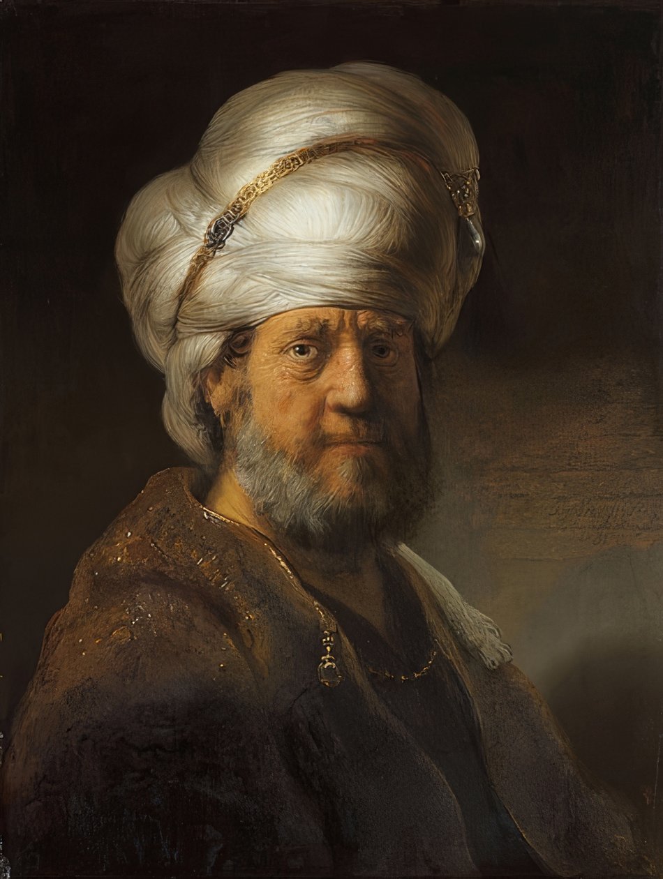 Oryantal kostümlü adam. 1635 by Rembrandt van Rijn