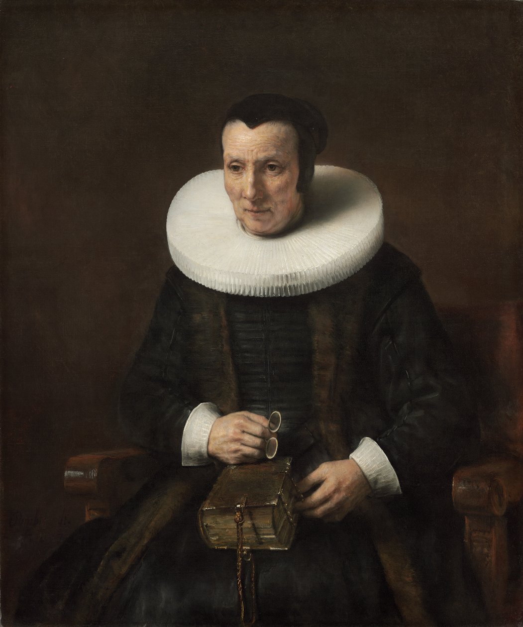 Old Lady with a Book, 1647  by Rembrandt van Rijn