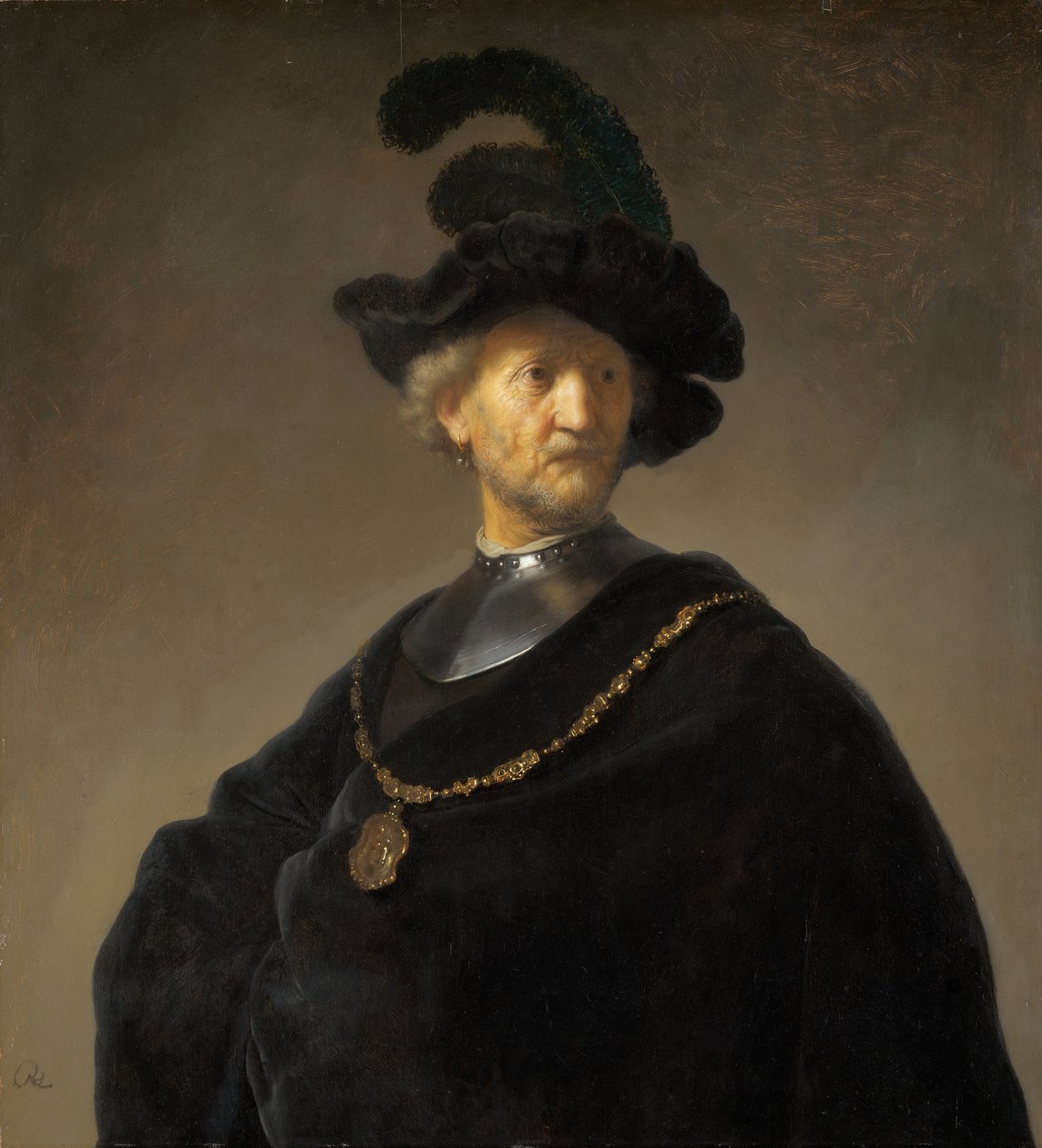 Altın Zincirli Yaşlı Adam, 1631. by Rembrandt van Rijn