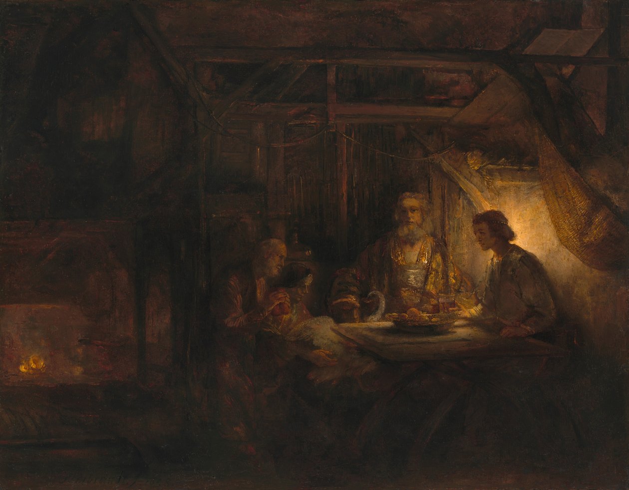 Philemon ve Baucis, 1658 by Rembrandt van Rijn