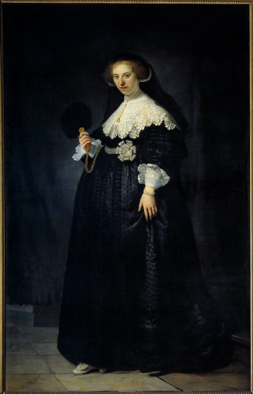 Portre en pied de Oopjen Coppit, Maertens Soolmans tarafından kadın Boyama Harmensz van Rijn dit Rembrandt tarafından (1606-1669) by Rembrandt van Rijn