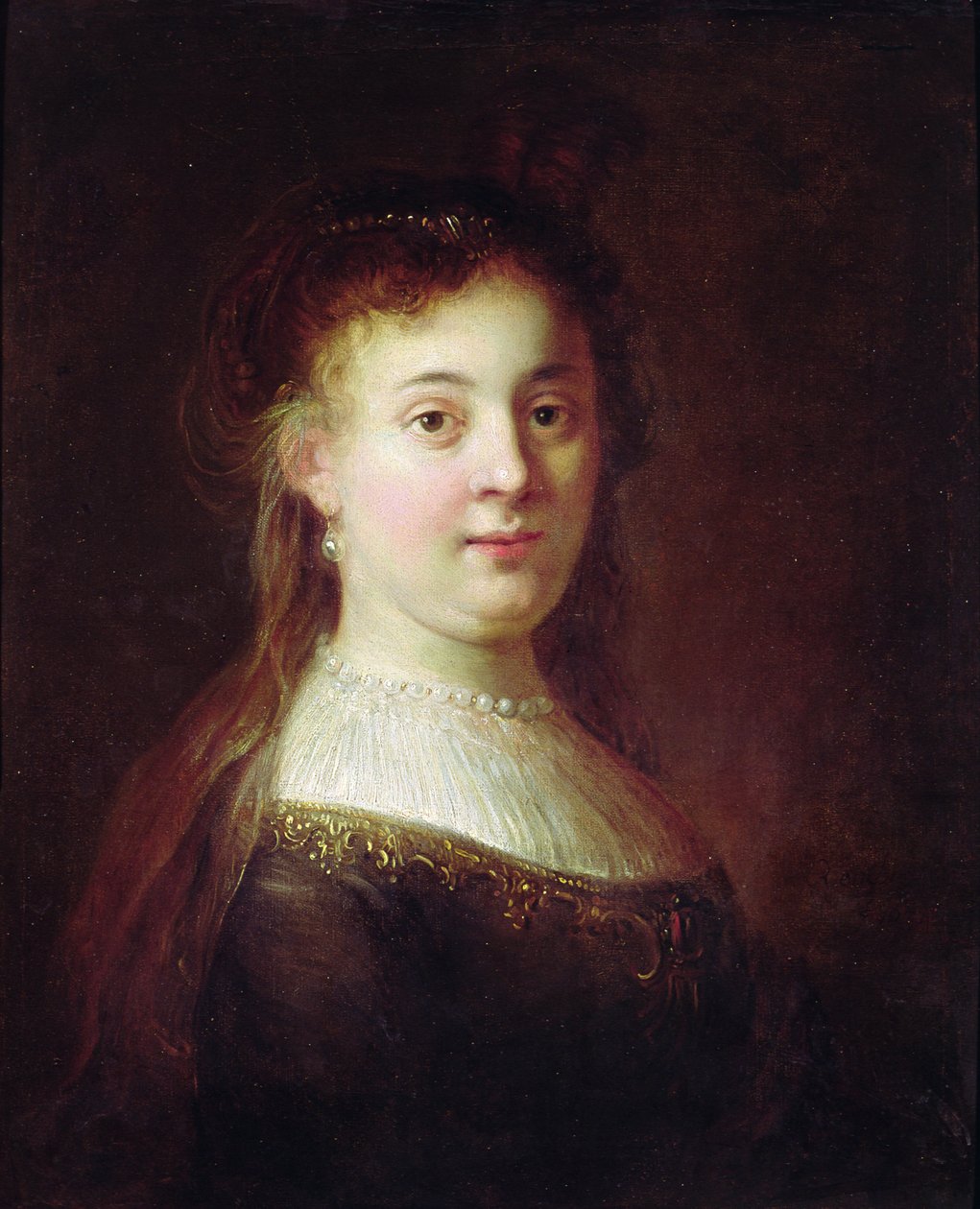 Portrait of Saskia van Uylenburch, c.1633  by Rembrandt van Rijn
