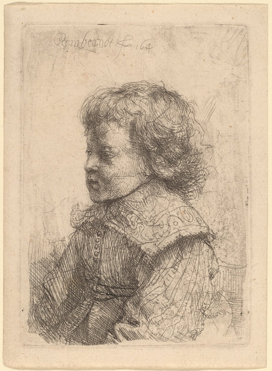 Profildeki Bir Çocuğun Portresi by Rembrandt van Rijn