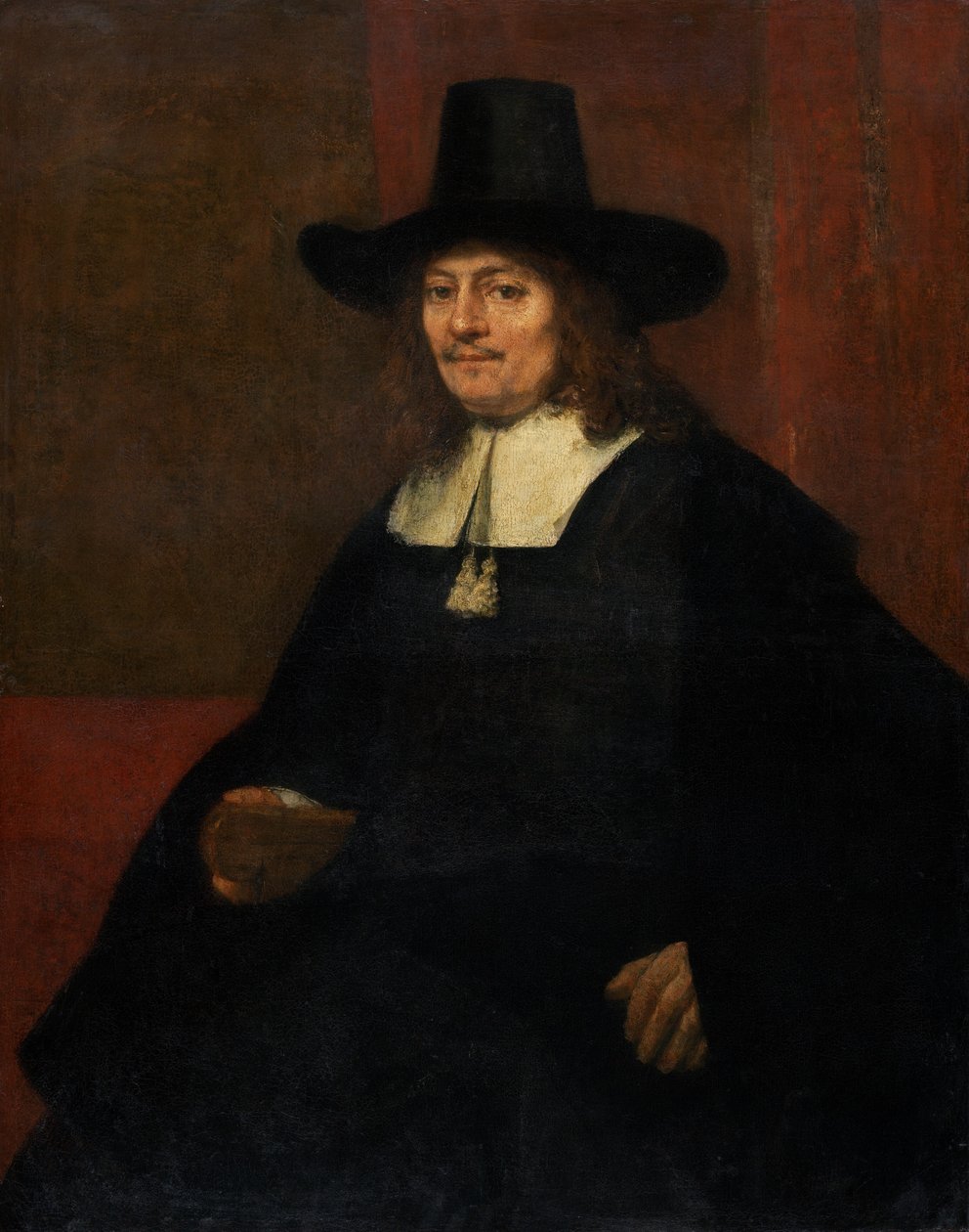 Uzun Şapkalı Bir Adamın Portresi, c. 1663. by Rembrandt van Rijn